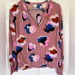 A New Day Pink Graphic Blouse